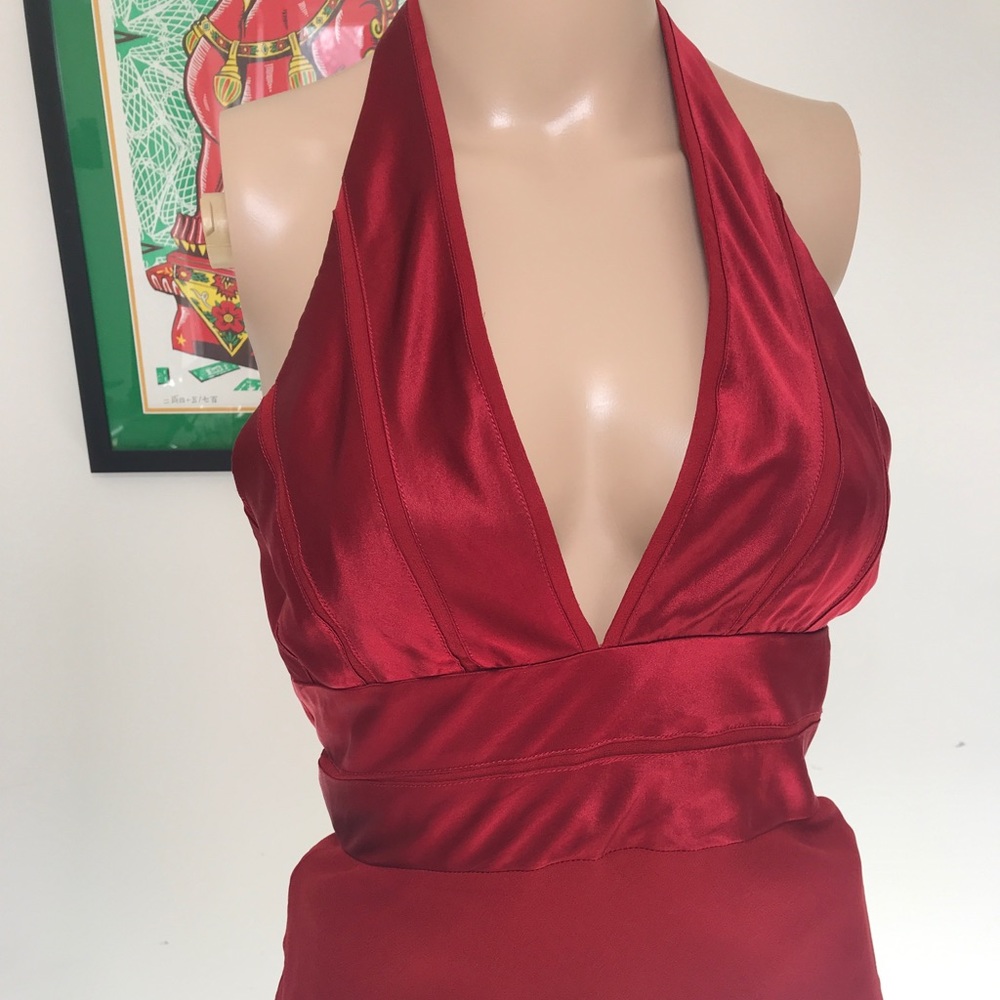 Silk BCBG Max Azria Tie Neck Halter Top